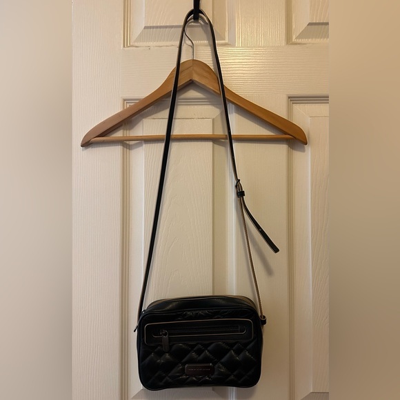 Black Quilted Crossbody Bag - Picture 1 of 4
